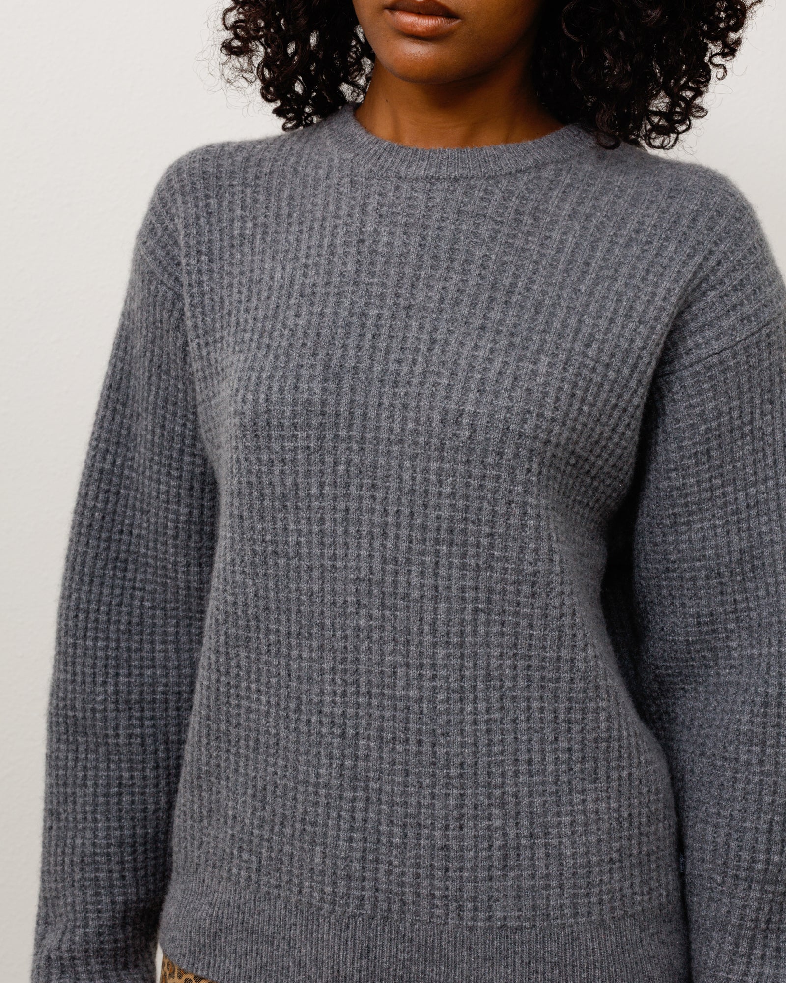 WAFFLE CASHMERE SWEATER