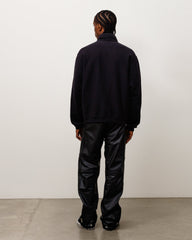 ZIP FLEECE MOCK NECK